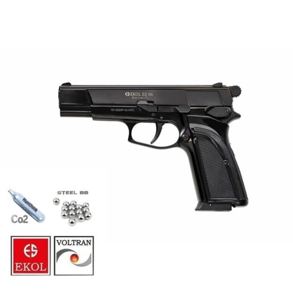 EKOL ES 66 4.5mm Full Metal Siyah Havalı Tabanca