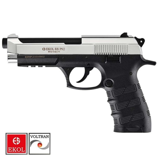 EKOL S P92 Polimer Parlak Beyaz Havalı Tabanca