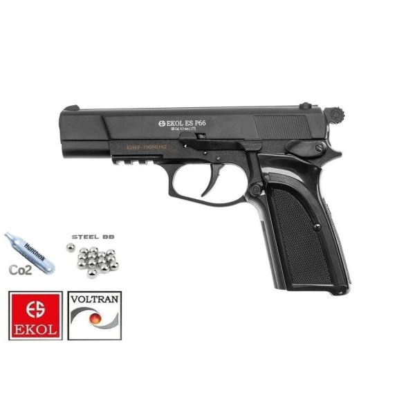 EKOL ES P66 4.5mm Havalı Tabanca Siyah