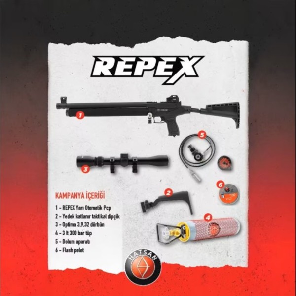 Hatsan Repex Yarı Otomatik PCP Havalı Tüfek (Full Set)