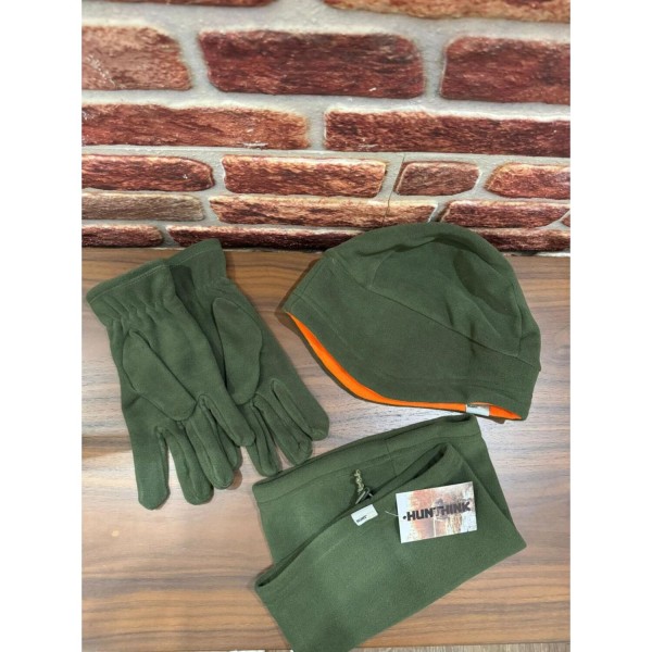 HUNTHINK HAKI BERE-ELDIVEN-BOYUNLUK SET