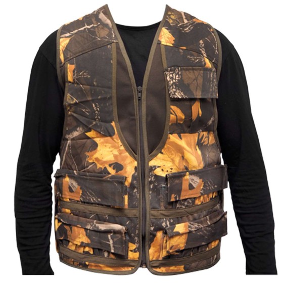 Hunthink Orman Kamuflaj Avcı Yeleği Large