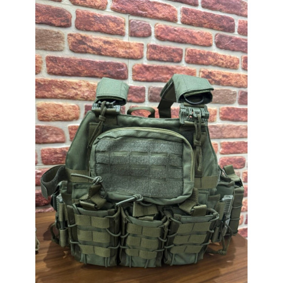 HUNTHINK TAKTİKAL Çift Kurtarmalı Hücum Yeleği (Haki)