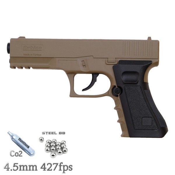 Rubino Glock-17 Model 4.5mm Çöl Rengi Havalı Tabanca