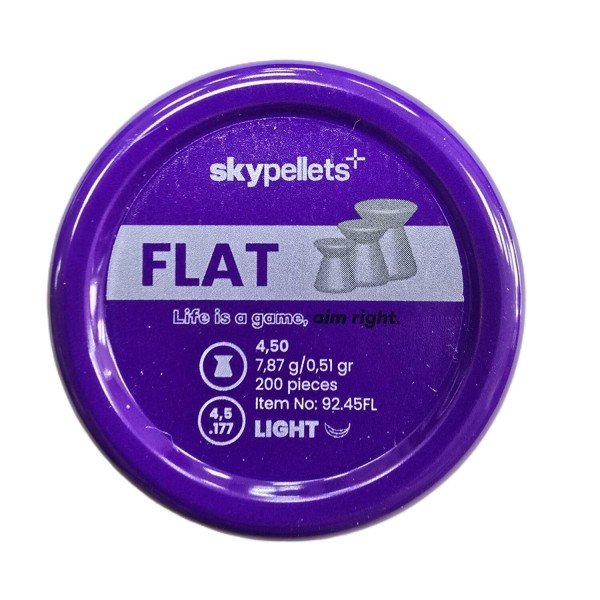 SKYPELLETS Flat Light 4,5mm 7,87 Gr Havalı Saçma 200'lü
